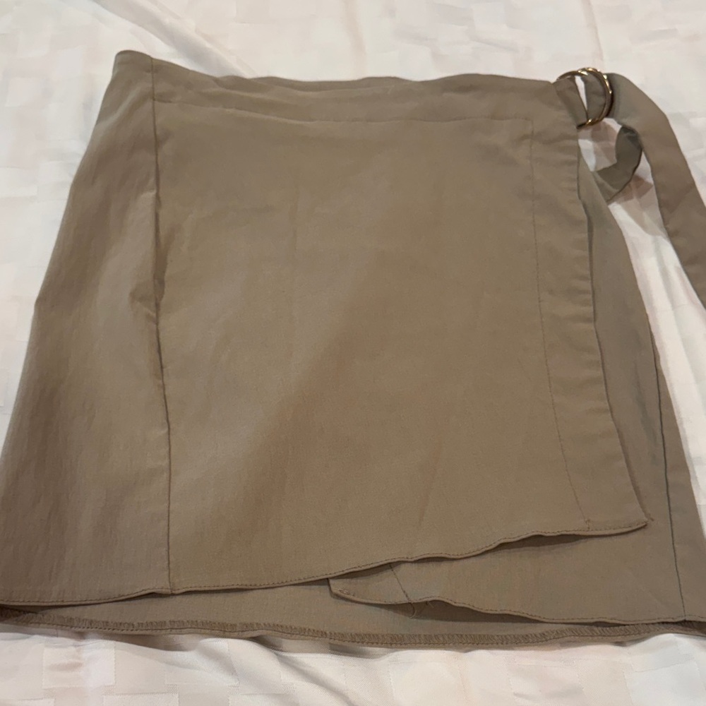 ASOS Tan Mini Wrap Skirt